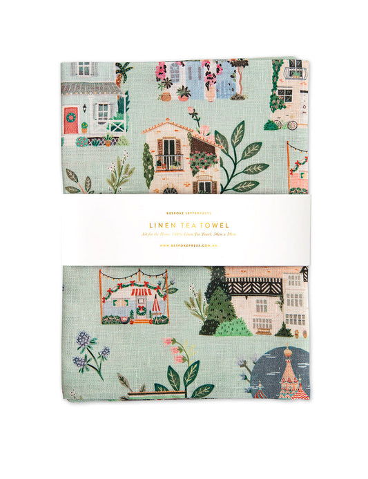 AROUND THE WORLD TEA TOWEL