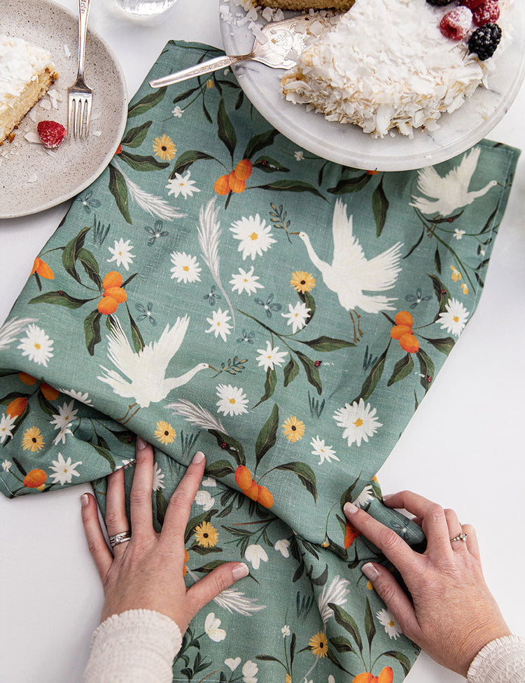 CRANES TEA TOWEL