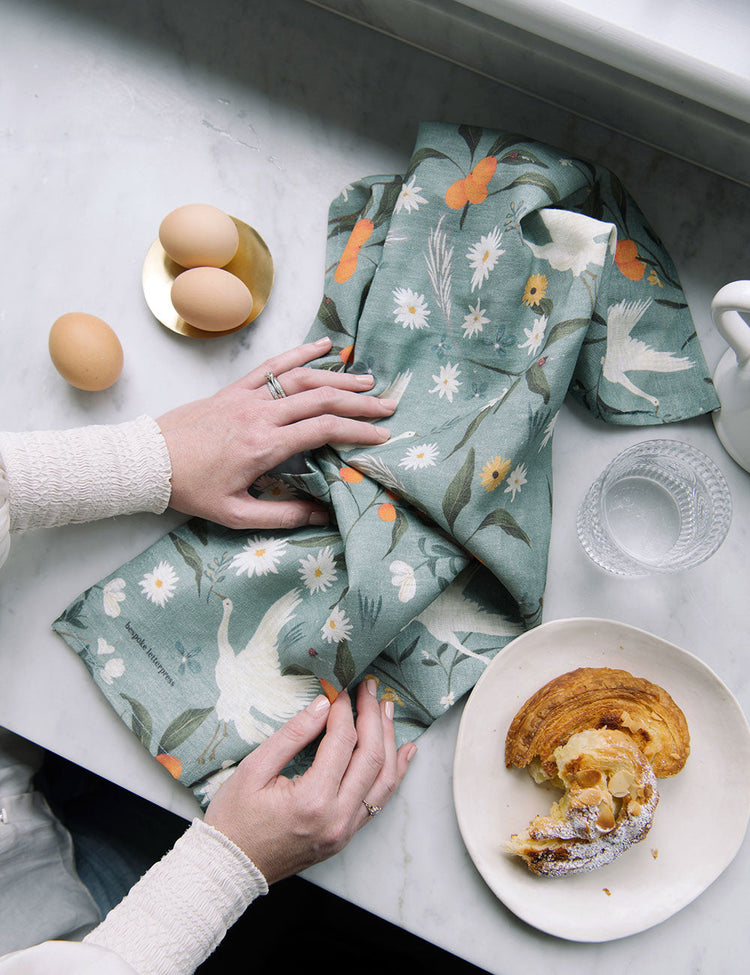 CRANES TEA TOWEL