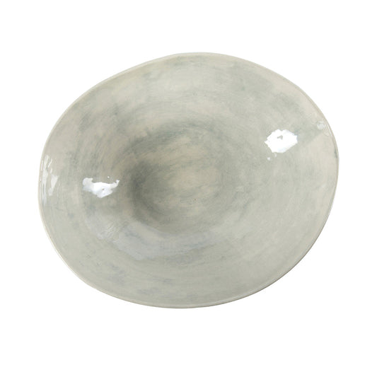 PEBBLE SALAD BOWL MEDIUM - DUCK EGG BEACH SAND