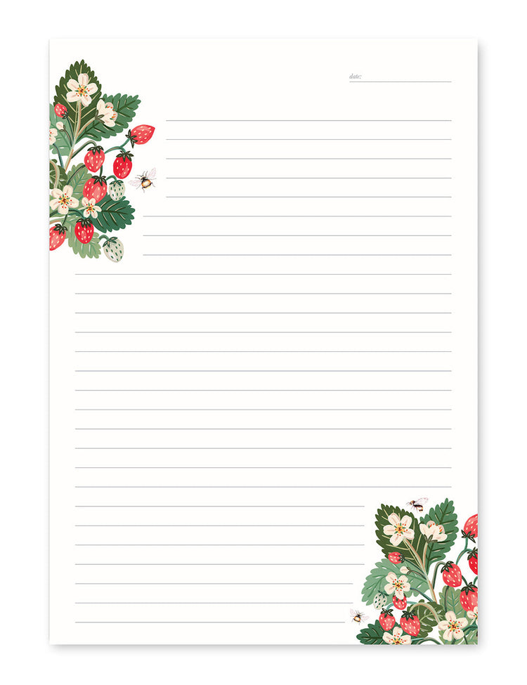 STRAWBERRIES WRITING PAD