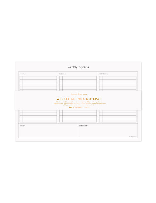 WEEKLY AGENDA FRIDGE NOTEPAD